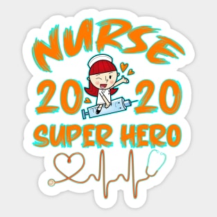 Nurse 2020 super hero Sticker
